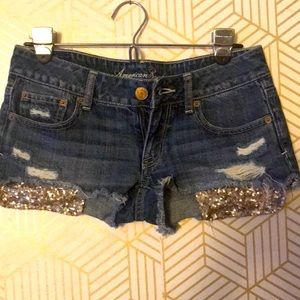 American eagle jean shorts sz 2